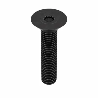KERR LAKESIDE Socket Flat Head Screw: 1/4"-28 Thread Size, 1 in Lg, Flat, Black Oxide - Flat Head Socket Cap Screws