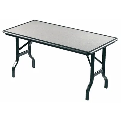 ICEBERG Folding Table: Rectangle Table Shape, Graphite Tabletop, 30 in Dp, 96 in Wd - Standard Folding Tables