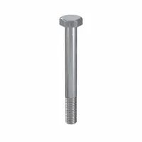 Hex Head Cap Screw: Steel, Class 8.8, Zinc Plated, M10, Metric, 90 mm lg, Partially Threaded, 50 PK (MPN HF08100900-050P1)
