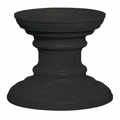 This black powder coated aluminum pedestal is designed for bolt-mounted installation of a cluster box unit. It measures 13 3/4 inches high by 17 3/4 inches wide by 17 3/4 inches deep and includes mounting hardware. Suitable for centralized mail delivery in commercial or multi-tenant settings.