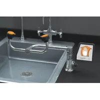 GUARDIAN EQUIPMENT Plumbed Eyewash: Std, Eyes Coverage, Push Plate, Right Side, Gen Purpose (MPN G1806)