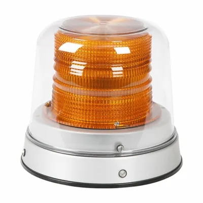 GROTE Flashing Beacon: Flashing Beacon, Amber, 8 7/8 in Overall Wd, 6 in Overall Ht - Vehicle Flashing Beacons