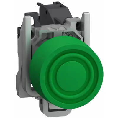 SCHNEIDER Flush Push Button Operator: 22 mm, Metallic, Flush Profile - Flush-Mount Push Buttons
