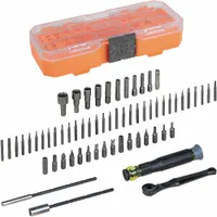 KLEIN TOOLS Precision Ratchet and Driver System: MODbox™, 64 Pieces, 60 Bits, 8 3/4 in Overall Lg (MPN 32787)