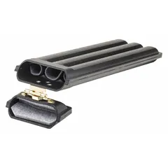 Plastic hydrometer case with 18 in overall height. Designed to protect hydrometers during transport and storage in fluid measurement applications such as chemical processing, water treatment, and laboratory use.