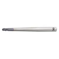 OSG Ball End Mill: Carbide, WXS Coated, 3 Flute, 3 mm Mill Dia, 4.5 mm LOC, 100 mm OAL (MPN 3095356)