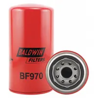 BALDWIN FILTERS Fuel Filter: Spin-On, 3 11/16 in Outside Dia, 1"-14 Thread Size, Cellulose, BF970