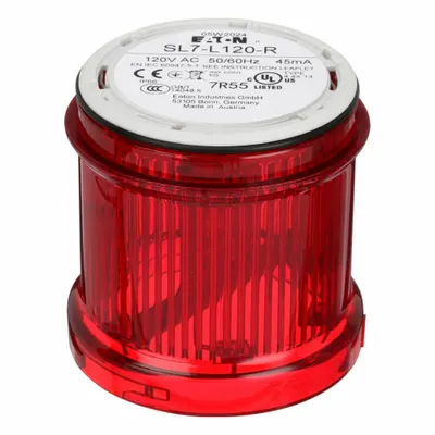 EATON Tower Light Module: Steady, 110/120V AC, Red, 70 mm Overall Dia, 3 in Overall Ht - Steady Light Modules