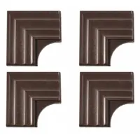 MIRREDGE Corner Plates: 1 1/2 in Overall Ht, 3 in Overall Wd, 1/4 in Overall Dp, 4 PK (MPN 53514)