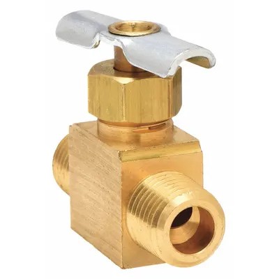 WEATHERHEAD Needle Valve: Inline Valve Body, Brass, 1/4 in Pipe Size - Brass Straight-Body Needle Valves