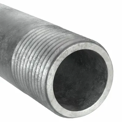 OEM Pipe: 2 1/2 in Nominal Pipe Size, 10 ft Lg, Schedule 40, Galvanized Steel - Schedule 40 Threaded on Both Ends Pipe & Pipe Nipples