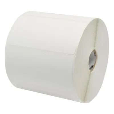 ZEBRA Barcode Printer Labels: 4 in Label Wd, 2 in Label Ht, White, 1 in Core Dia. - Desktop Direct Thermal Labels