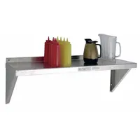 NEW AGE INDUSTRIAL Wall Shelf: 36 in x 12 in x 13 in, 36 in x 12 in, 300 lb Load Capacity, Aluminum (MPN 1125A)