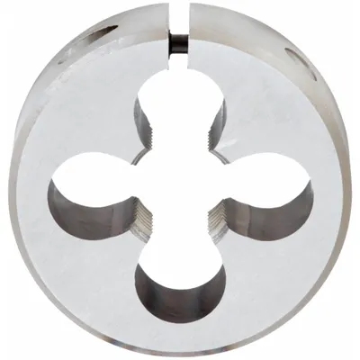 OSG Round Threading Die: 3/4"-16 UNF, 2 in OD, Solid, High Speed Steel (MPN 2712100) - Solid Round Threading Dies