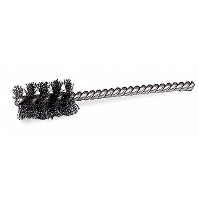 WEILER Round Tube Brush: Single Stem, Stainless Steel, 3/8 in Dia - Blind Hole-Cleaning Brushes for Stainless Steel
