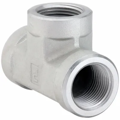 PARKER Metal Pipe Tee: 3/4 in x 3/4 in x 3/4 in, 3,000 psi, Steel - Threaded High-Pressure Pipe Fittings
