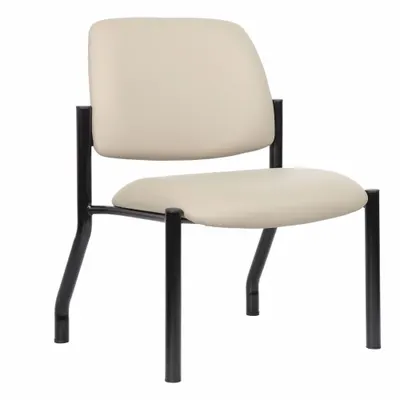 BOSS B9595AM-BG-400 Antimicrobial Vinyl Guest Chair, Black, 25 in Width - Guest & Side Chairs