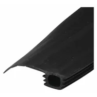 This bug seal is designed for screen doors to close the gap at the bottom, blocking insects and drafts. It measures 84 inches in length, 1 1/2 inches in height, and 5/16 inches in width, with an unfinished black finish that can be painted or stained to match the door