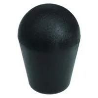 This snap-lock tapered knob features a plastic body with a steel thread insert, #10-32 thread size, and 1.38 in diameter. It is used for manual adjustment, clamping, or positioning on machinery and equipment, such as panel assembly, jigs, and fixtures