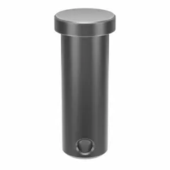 This standard clevis pin has a 1/2 in diameter and a 1-3/8 in shank length. Supplied in a 10-pack, it is designed for use with clevis fasteners in mechanical linkage applications, providing a pivot point in machinery and assemblies.