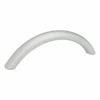 This load-rated arched pull handle is made of aluminum with a silver finish. It features a 7.56-inch mounting hole center-to-center distance and M6 screw size. Designed for use on industrial enclosures, machinery doors, and control panels where a robust grip is required