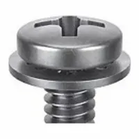 This SEMS machine screw features a pre-assembled internal tooth lock washer for vibration resistance. It has a #6-32 thread, 1-1/4 in length, stainless steel passivated finish, pan head, and #2 drive size. Supplied in a 5-pack. Used in machinery, electrical panels, and industrial equipment assembly