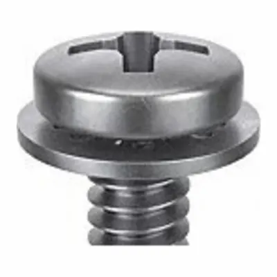 SEMS #6-32 x 1-1/4 in Stainless Steel Pan Head Machine Screw - Machine Screws with Internal Tooth Lock Washers