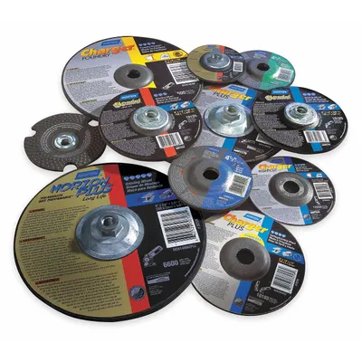 NORTON Cut-Off & Grinding Wheel: Type 27, 3" x 1/8" x 3/8", Ceramic, 24 Grit - Cool-Cutting Combination Wheels for Carbon & Stainless Steel