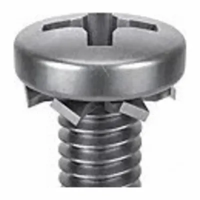 SEMS #10-32 x 1/2 in Stainless Steel Pan Head Machine Screw with - Machine Screws with External Tooth Lock Washers