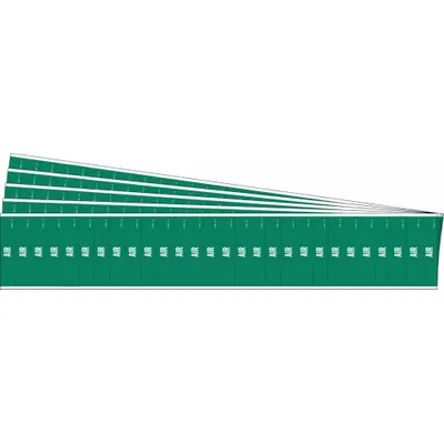 BRADY Pipe Marker: Air, Green, White, Fits 3/4 in and Smaller Pipe O.D., 28 Pipe Markers - Air Adhesive Pipe Markers