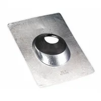 Steel Roof Vent Pipe Flshng for 4"pipe: For Shingled Roof, Rectangular Base, For 1 Pipes, Steel (MPN 4YN41)