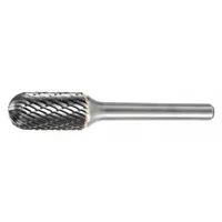 WIDIA Carbide Bur: Ball-Nosed Cylinder, SC-04, Double Cut, 7/16" x 1" Head, 1/4" Shank (MPN M41298)