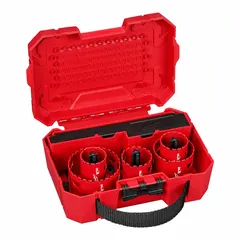 This six-piece hole saw set is designed for cutting tile and masonry materials. The diamond-grit construction enables clean cuts in ceramic, porcelain, and stone. Suitable for use with standard drill drivers in plumbing, electrical, and renovation applications.