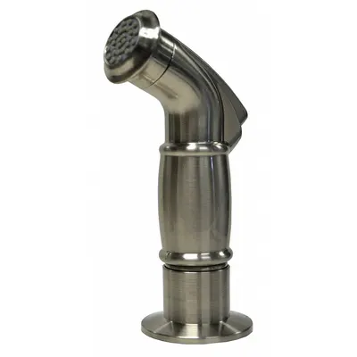 DANCO Kitchen Sprayer: Plastic, Brushed Nickel, 3 1/2 in Overall Lg, 1/2" Connection Size - Faucet Sprayer Heads & Valves