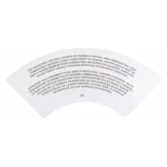 OEM warning label for heat gun equipment, model AH-301. Displays critical safety warnings to help prevent burns or electrical hazards during operation. Direct replacement part for compatible MASTER APPLIANCE heat guns.