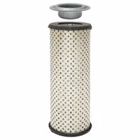 Cartridge hydraulic filter for hydraulic fluid systems. Cellulose media with metal bushing. Inside diameter 1 3/8 in, overall height 6 in. Compatible with Navistar vehicles