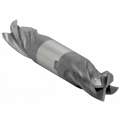 CLEVELAND Square End Mill: Carbide, TiAlN Coated, Double End, 4 Flute, 1/2" Mill Dia - Double-End Carbide Square End Mills