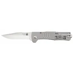 Assisted-opening folding knife with a 3 1/4 in stainless steel blade. Closed length 4 1/4 in, overall length 7 1/2 in. Suitable for everyday carry, outdoor tasks, and light utility cutting such as camping and hiking.