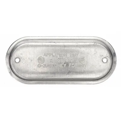 APPLETON ELECTRIC Covers for Conduit Access Fitting: Aluminum, FM7, 3 1/2 in_4 in Trade Size - Covers for Conduit Access Fittings