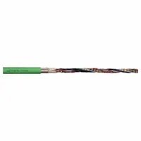 CHAINFLEX Measuring System Cable: (6) Pr 24 AWG (0.25), Green, PUR Jacket, 50 V Volt (MPN CF113-037-D)