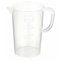 This 500 mL tall form beaker is molded from clear polypropylene for chemical resistance and visual monitoring of contents. Printed graduations provide approximate volume readings. The integrated handle facilitates safe pouring and handling in general laboratory measuring, mixing, and liquid transfer tasks