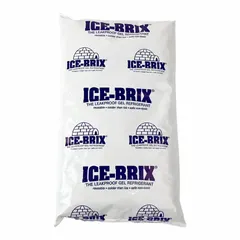 Reusable gel freezer pack for maintaining cold temperatures in insulated containers. Each pack weighs 16 oz and measures 6 1/4 in by 6 in. Suitable for food, beverage, or medical transport in coolers and shipping boxes.