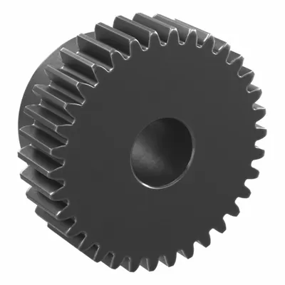 KHK GEARS Spur Gear: Module m 1, 34 Teeth, 10 mm Bore Dia, Black Oxide Coated Carbon Steel - Metric Spur Gears with Standard Hub