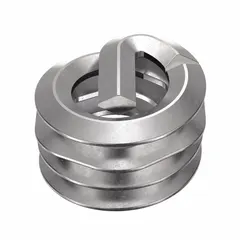 18-8 stainless steel screw-locking helical insert with dry film lubricant finish. #10-24 coarse thread, right-hand, tangless design. Tensile strength 200,000 to 250,000 psi. For repairing or reinforcing threads in metal substrates.
