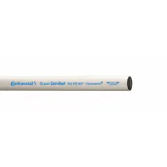 This nitrile bulk washdown hose features an antimicrobial carboxylated nitrile cover for resistance to bacterial growth in wet environments. Rated for 300 psi and a temperature range of -40° to 210°F, it is suitable for pressure washer and washdown applications. The hose has a 3/4 in inside diameter and is supplied in a 500 ft white length.