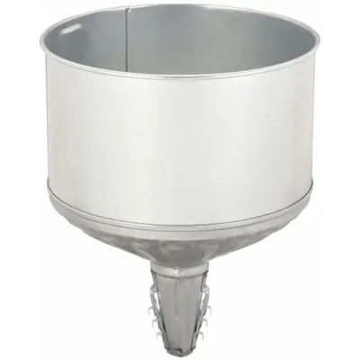 FUNNEL KING Spout Funnel: Steel, 256 fl oz Fluid Capacity, 9 5/8 in Overall Dia, 11 7/8 in Overall Ht - Spout Funnels
