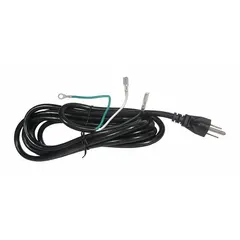 Power cord for HVACR equipment such as air conditioners, furnaces, and refrigeration units. Connects the unit to a power source for safe operation in commercial and industrial environments.
