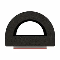 This D-shaped EPDM foam rubber seal features a standard self-adhesive backing for quick installation. It is commonly used to seal gaps around doors, panels, and enclosures to reduce dust, moisture, and vibration. The black EPDM material offers resistance to weathering and ozone