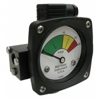 MIDWEST INSTRUMENT 3-Color Differential Pressure Indicator: 1,000 psig Max. Static Pressure, 522 (MPN 522A-020-LE)