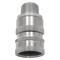 SANI-LAV Quick Connect Hose Adapter: Stainless Steel, Stainless, 2 in Overall Lg, GHT (MPN N18S)